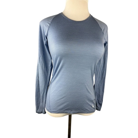 Smartwool Blue Raglan Long Sleeve Tee Fitted - Picture 4 of 15